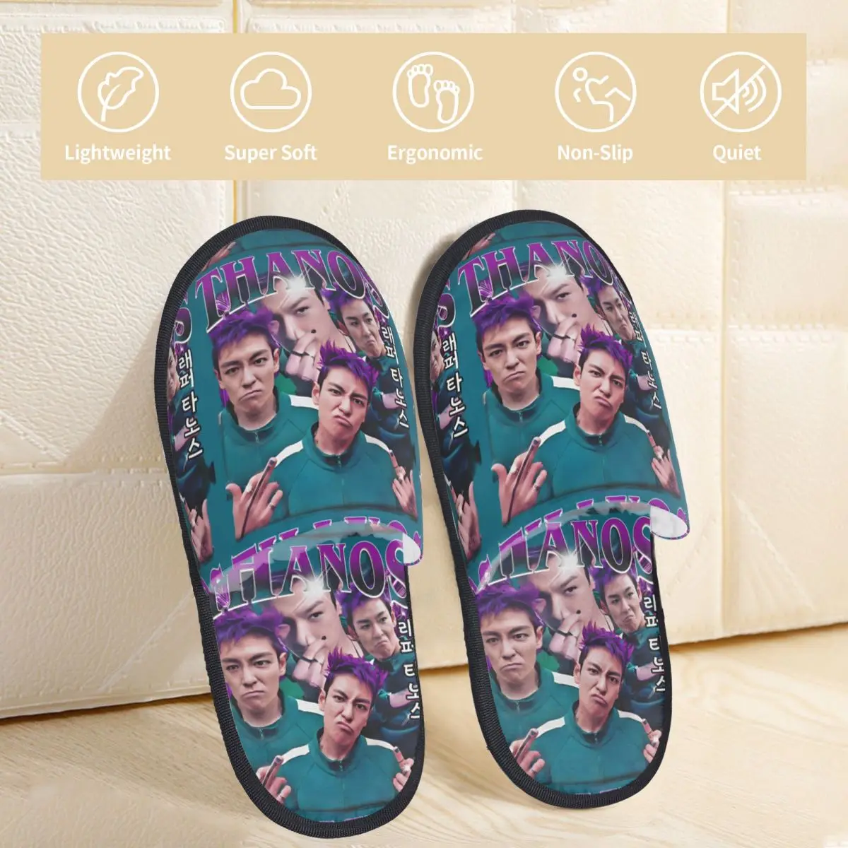 شباشب ثانوس T.O.P Player 230 Choi Seung-hyun House شباشب ناعمة من إسفنج الذاكرة مضادة للانزلاق