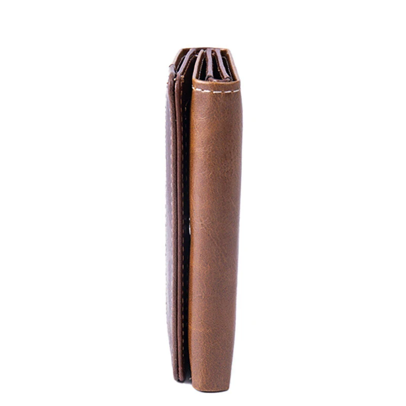 Men's Slim Money Clip Wallet Credit Card ID Holder Casual Male Leather Short Multi Card Holder Purse Business Man Trifold Wallet