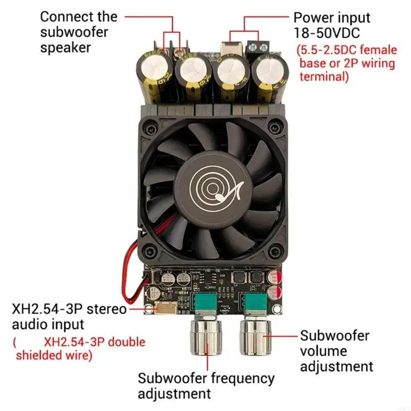 83CC 6001 600W Amplifier Board With Enhances Auditory Experience Subwoofer Control and BT5.0 Integration