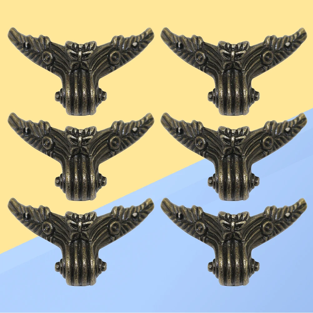 

8Pcs 42x27mm Zinc Alloy Furniture Legs Retro Style Floor Protector Support for Sofa Couch Bed Chair Dark Green