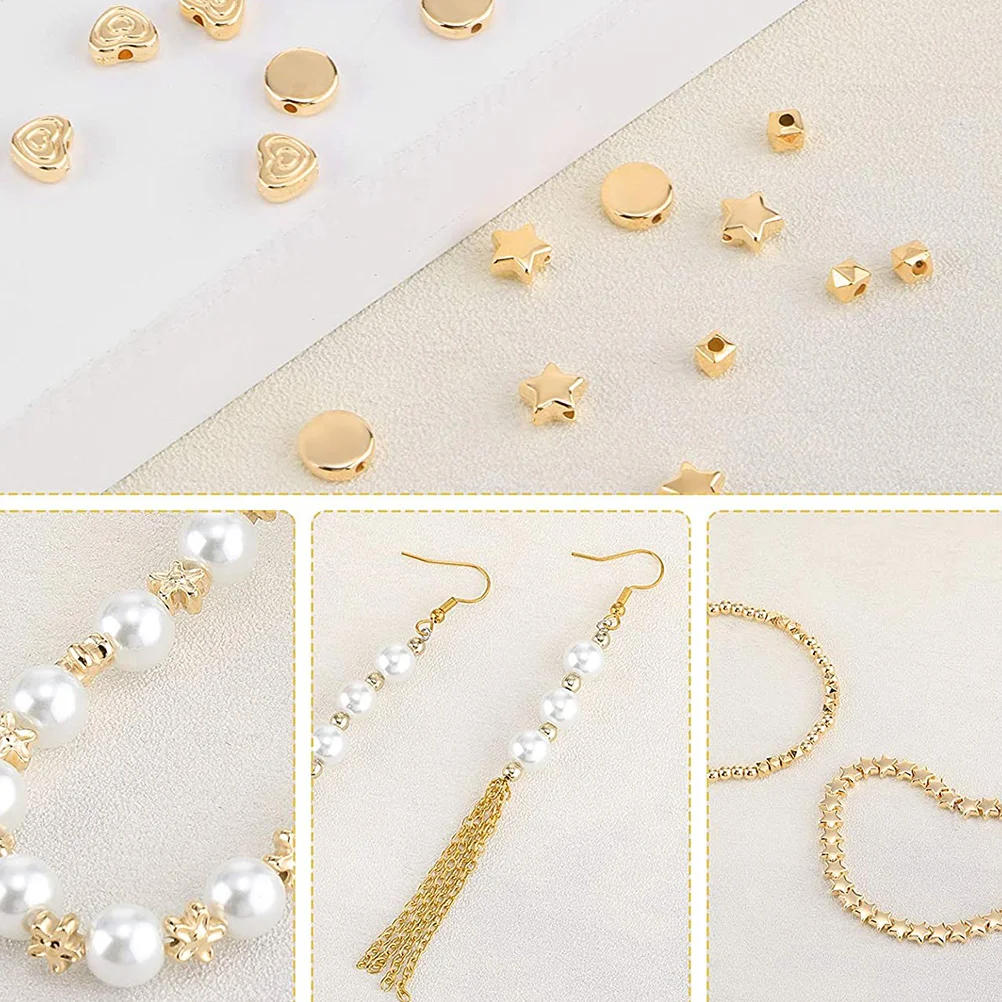 

1300 Pcs Bead Accessories Spacer Beads Large Hole Spacers for Jewelry Making Bracelets Ccb Crafts Child