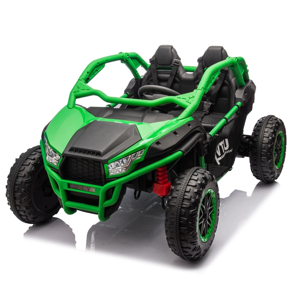 UTV Kiddie de dos asientos de 24 V con controles parental, ancho del asiento de 20 pulgadas, para mayores de 3 años. Coche eléctrico para niños