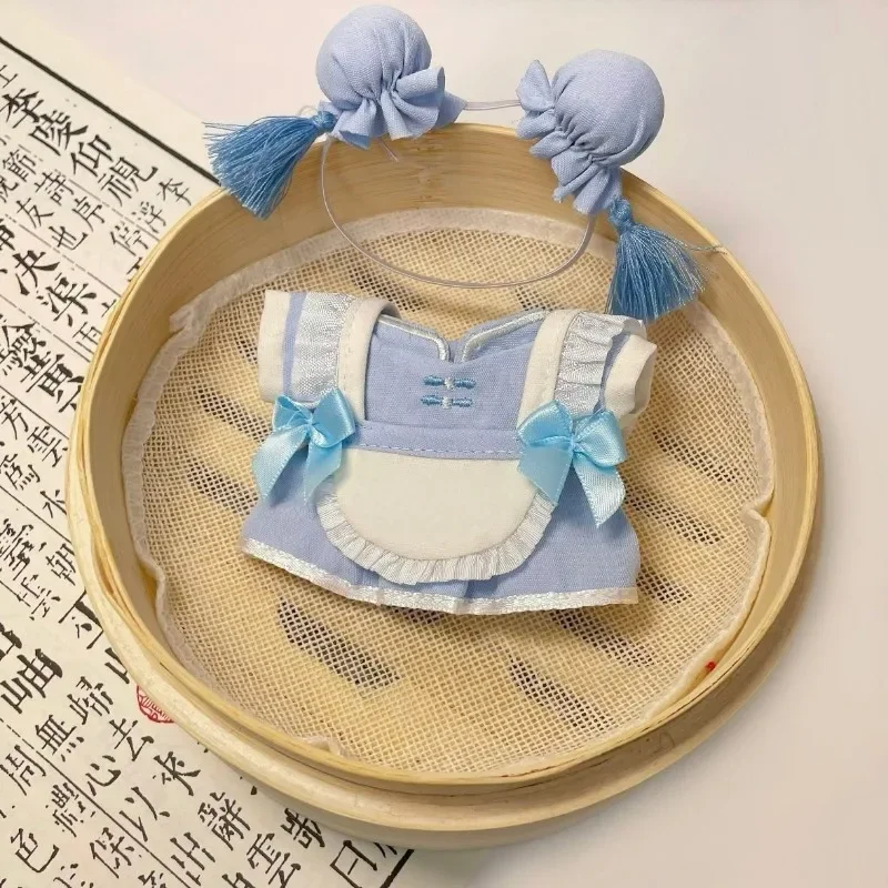 Roupas de boneca estilo chinês hanfu, 10cm, padrão de nuvem auspiciosa, fantasia antiga, roupas para bonecas ídolo, acessórios, brinquedos