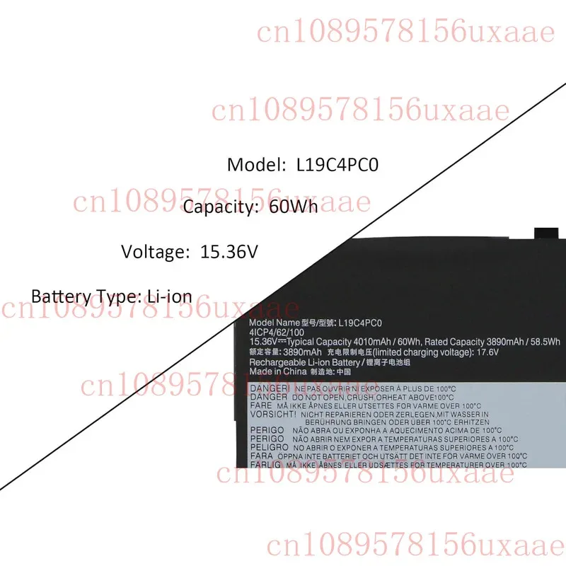 

L19C4PC0 L19M4PC0 Battery For Lenovo Legion 5P-15IMH05H 5P-15ARH05H 5-15IMH05H XMSJ
