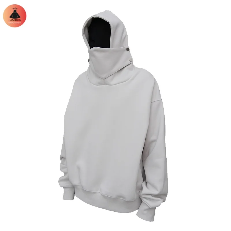 25SS New Paris Style Pure Colour Masked Hoodie Jacket Winter Mens Womens Simple Hip Hop Casual Hooded Sweatshirt