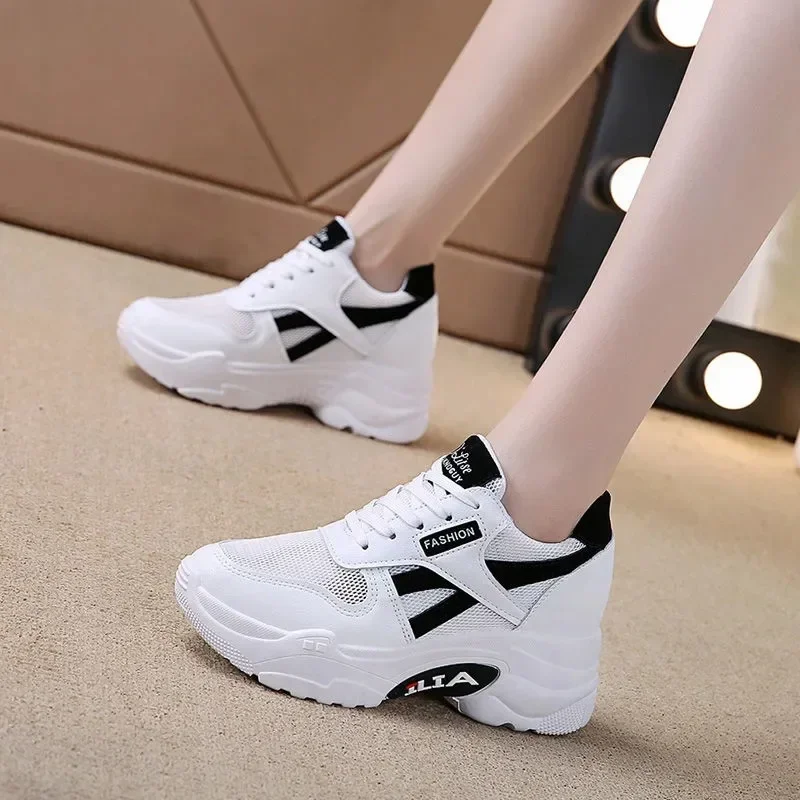 Sneakers Women Platform Inner Increase Shoes Woman Casual Trainers Ladies Chunky Sneakers Women Shoes Tennis Sport Shoes