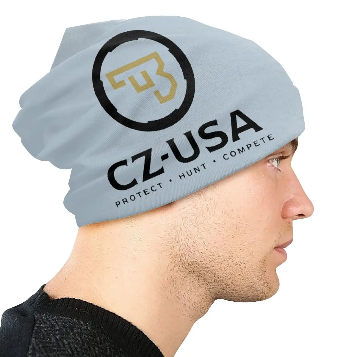 Kapelusiki dziecięce męskie damskie cienkie czaszki czapka beanie czapeczki z pistoletem CZ USA Glock jesienna wiosna ciepła czapeczka