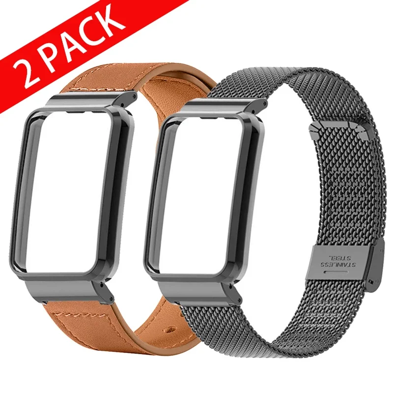 Metal Strap For Xiaomi Mi Band 7 Pro Bracelet Protector Case For Mi band 7 Pro Wristband Cover Belt Leather Watch Straps Correa