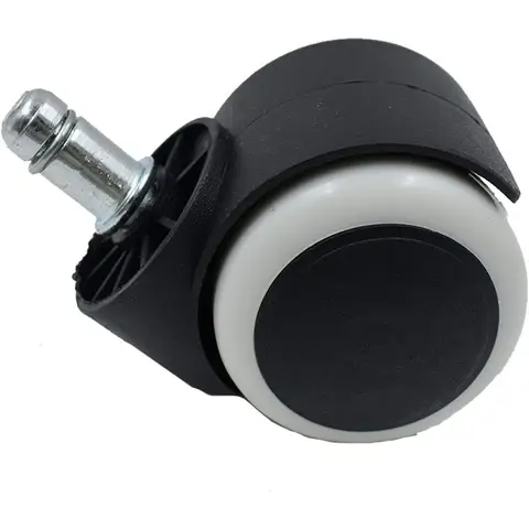 2 Inch Floor Protecting Rubber Office Chair Caster Wheels, Standard Stem Size for Home School Office