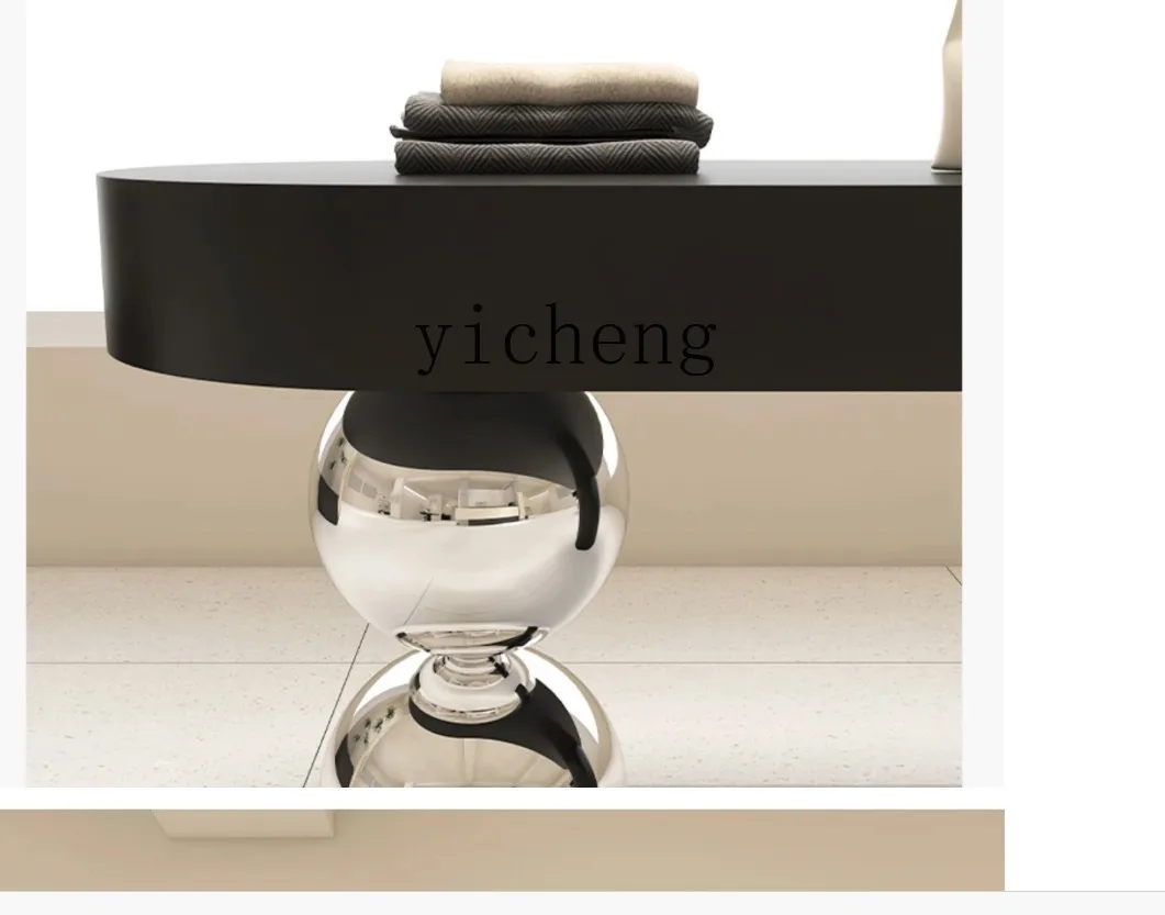 

ZK Clothing Store Nakajima Table Display Table Stainless Steel Ball Decoration Black Water Table home decoration accessories