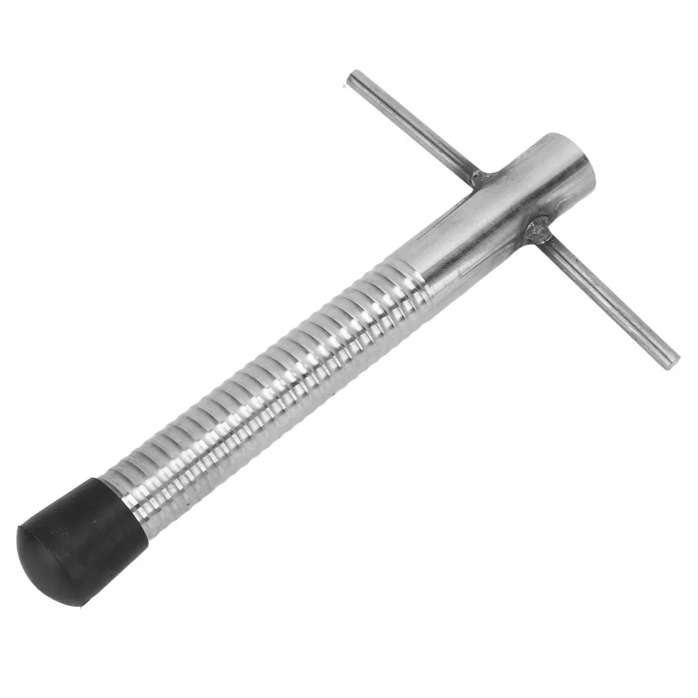 

2PCS Portable Stainless Steel Fishing Ice Drill Spiral Wearproof Ice Augers Multipurpose 19cm Ice Nail Camping