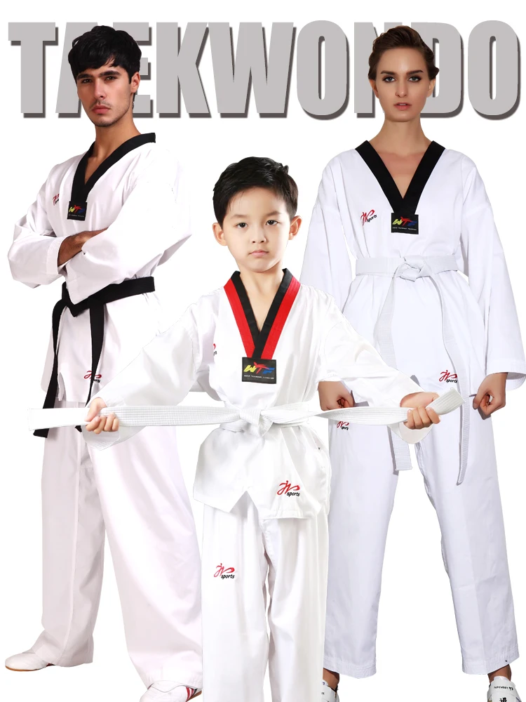 Taekwondo Dobok WTF Approved Professional Martial Arts Wear With White Belt