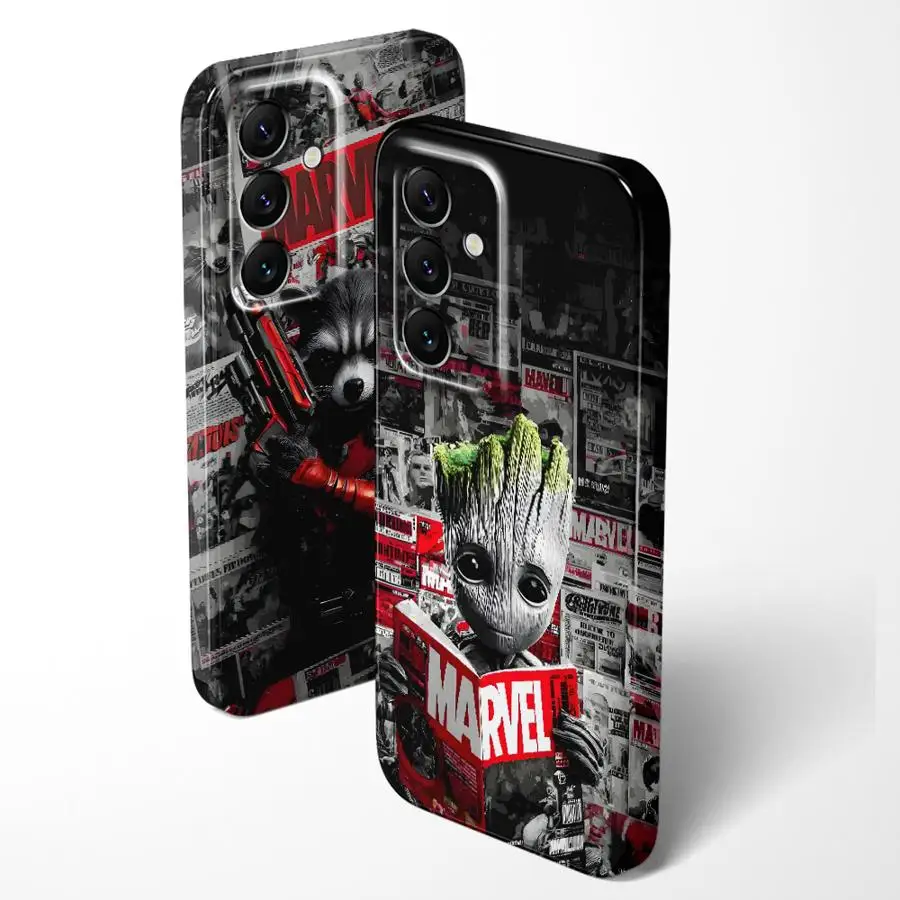 Marvel Wright Rocket Raccoon Hard Phone Cover Case for Samsung Galaxy A04 A55 A06 A52s A54 A05 A53 A50 A30 A51 A25