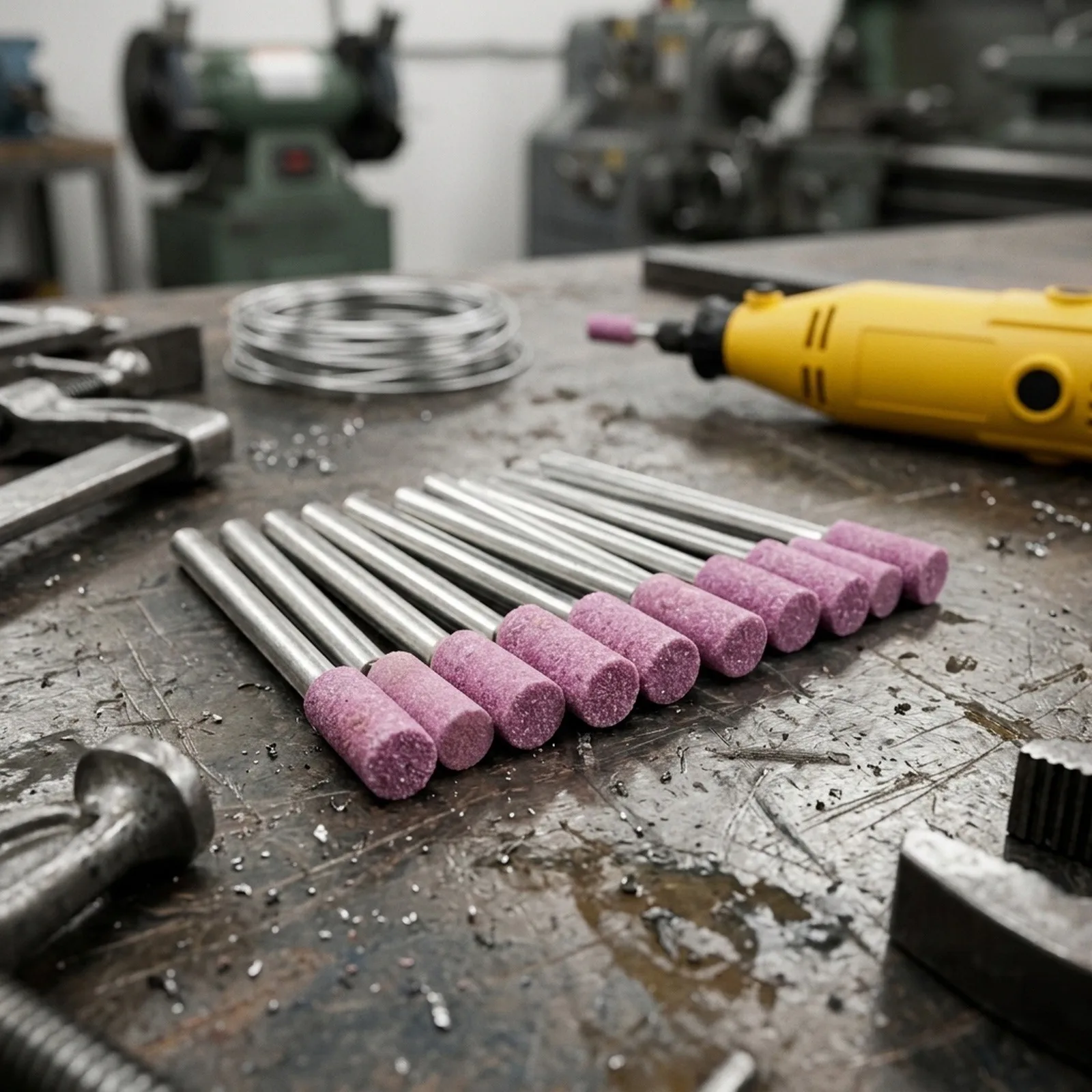 Precision Grinding Made Easy with 10Pcs Ceramic Stone Polishing Grinding Tools for Rotary Die Grinder Drill Bit
