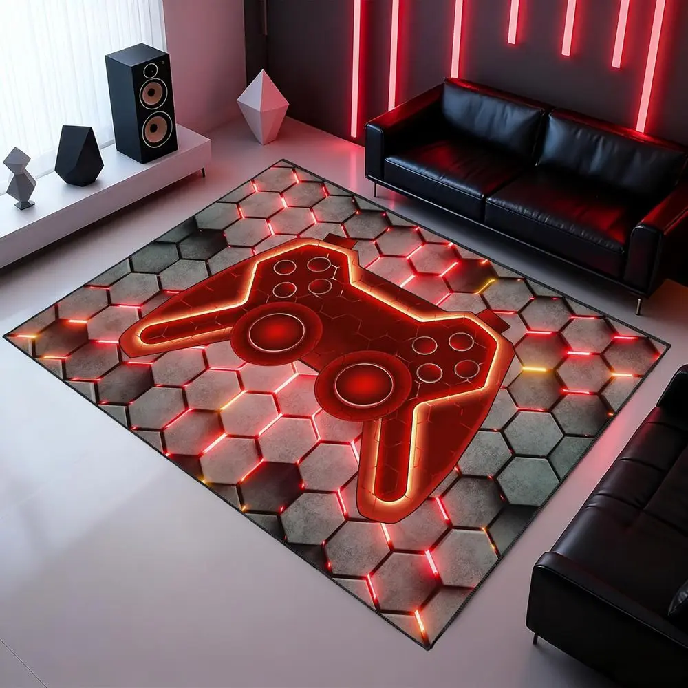 

5x7 ft Anti-Slip Gaming Carpet for Bedroom, Living Room, and Game Room Decor