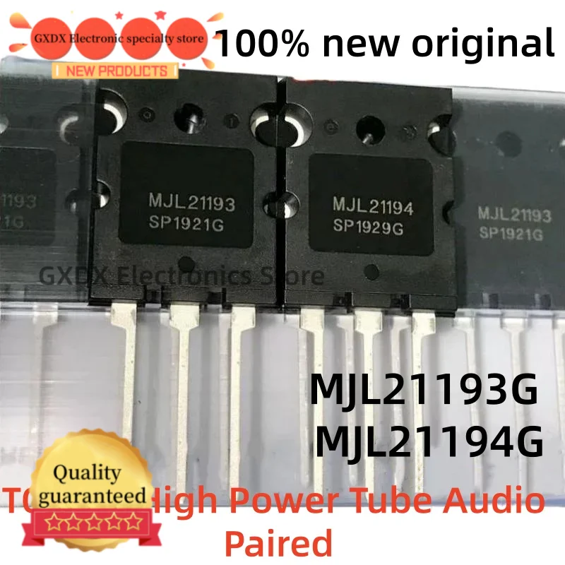 2-5-10Pair 100% nuevo original MJL21193G MJL21194G TO-3PL MJL21193 MJL21194 TO-264 High Power Tube Audio Paired