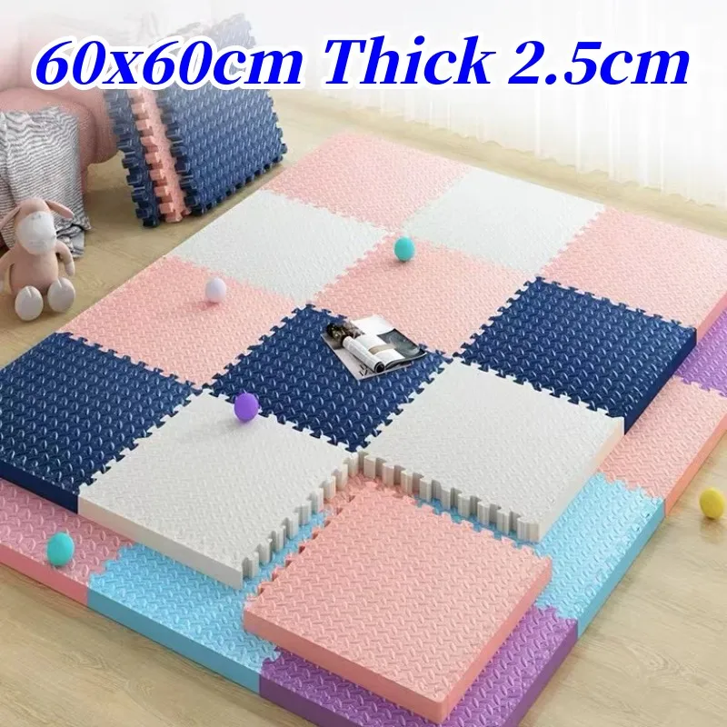 

Baby Play Mat 60x60cm Baby Activity Gym Play Mats 8PCS Game Mats Baby Mat Play Mat Thick 2.5cm Tatame Floor Mats baby Puzzle Mat