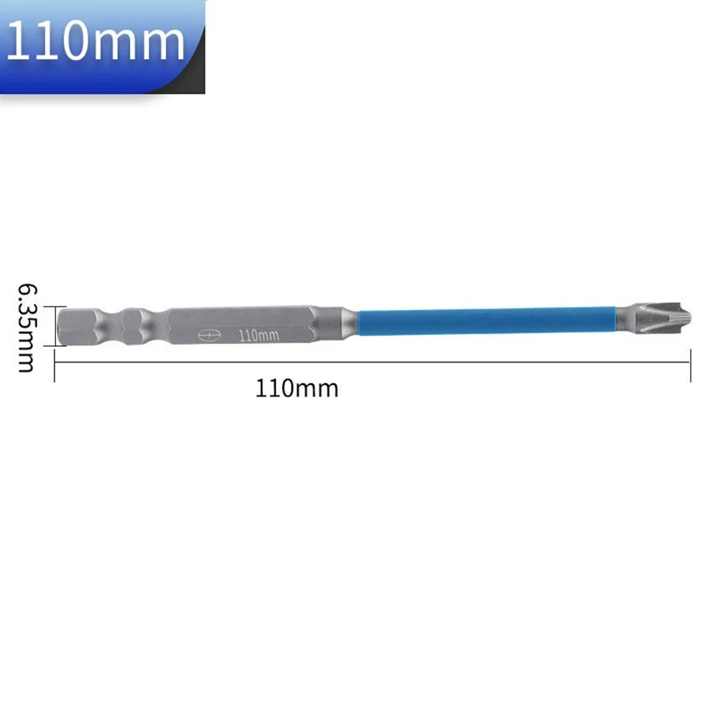 電気技師用磁気スロット付きクロスドライバービット,65mm,110mm,150mm