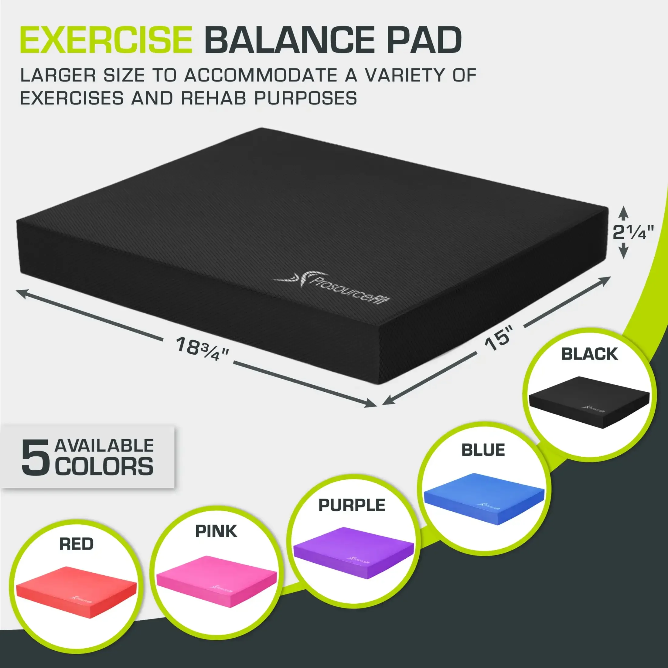 Übungs-Balance-Pad für Fitness und Physiotherapie, 15 x 19 Zoll groß