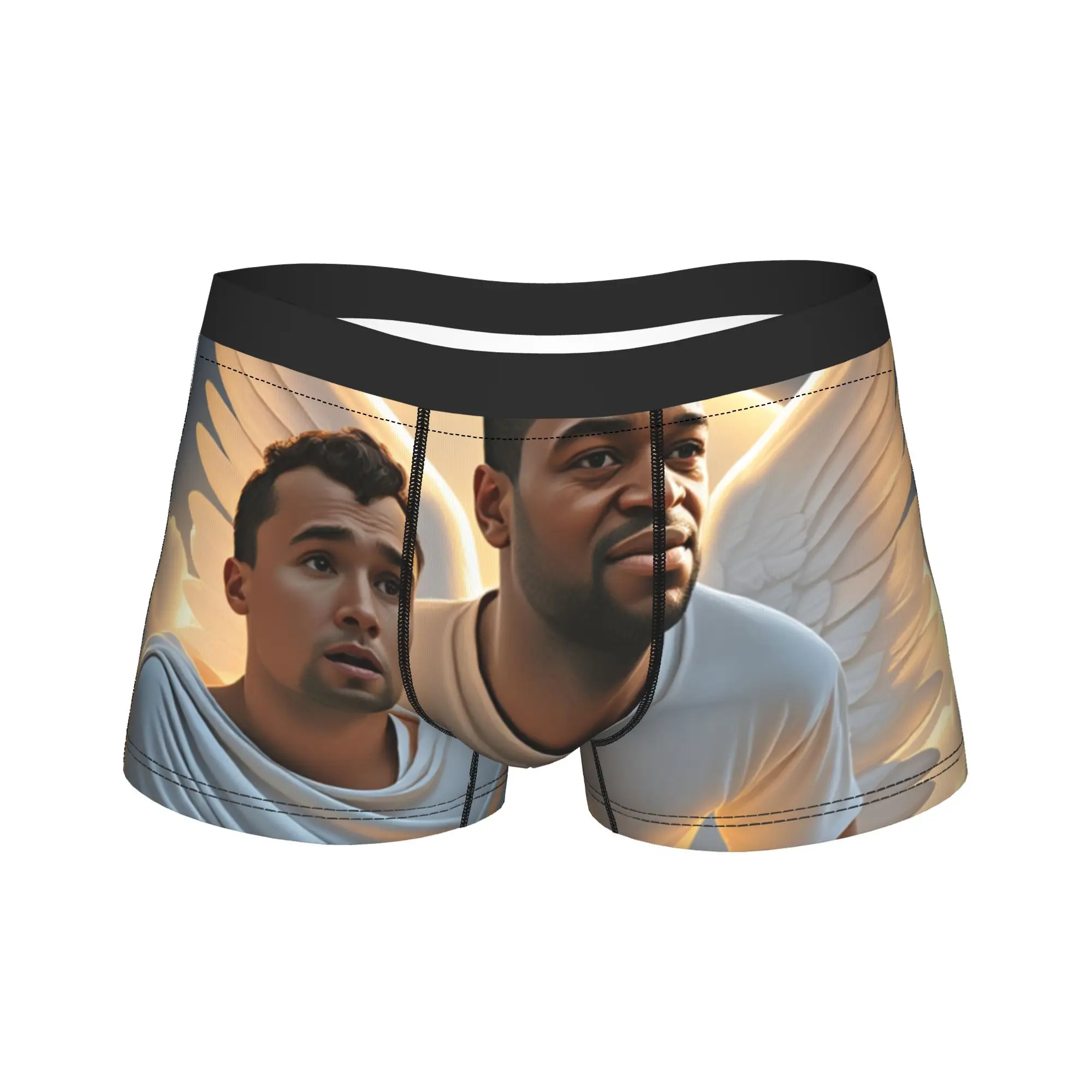 Charlie Kirk Angelic Advocate With George Floyd Underwear Breathable Underpants Pattern Boxer Brief For Man Pouch Oversize Trunk