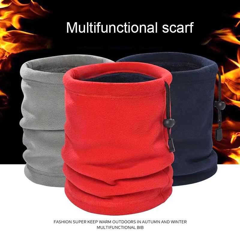 

Winter Warm Cycling Scarf Windproof Thermal Plush Headwear Neck Tube Scarf Adjustable Coldproof Outdoor Sport Ski Neck Gaiter