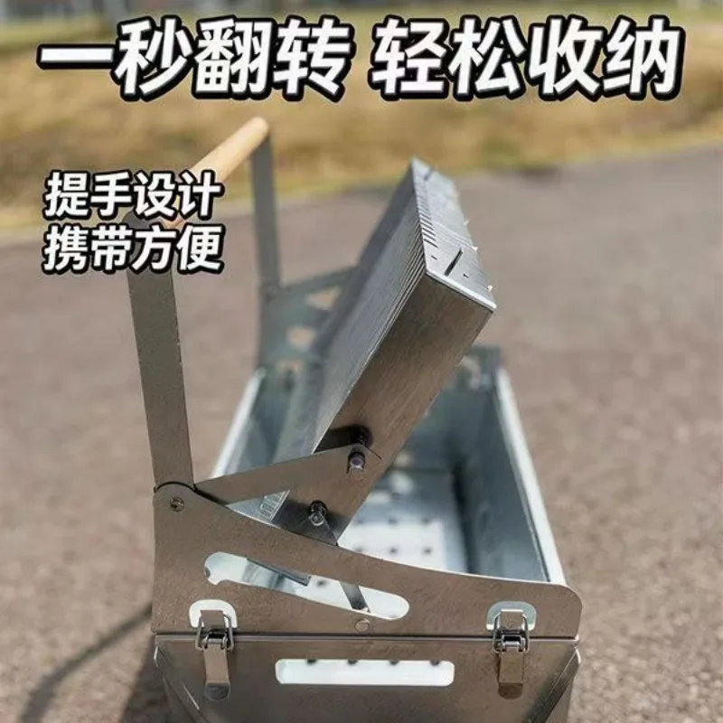 for Flip BBQ Grill Outdoor Barbecue Flip Home Use BBQ Oven Camping Meat Rack Detachable