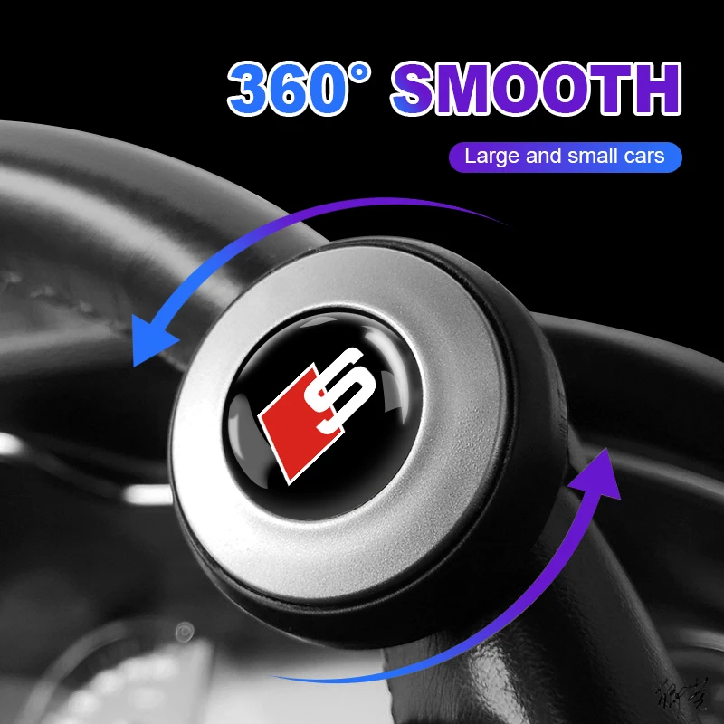 360 Degree Rotating Car Steering Wheel Booster Steering Wheel Knob Ball For Audi A1 A3 A4 A5 A6 A7 A8 B5 B6 B7 C5 C6 C7 Q2 Q3