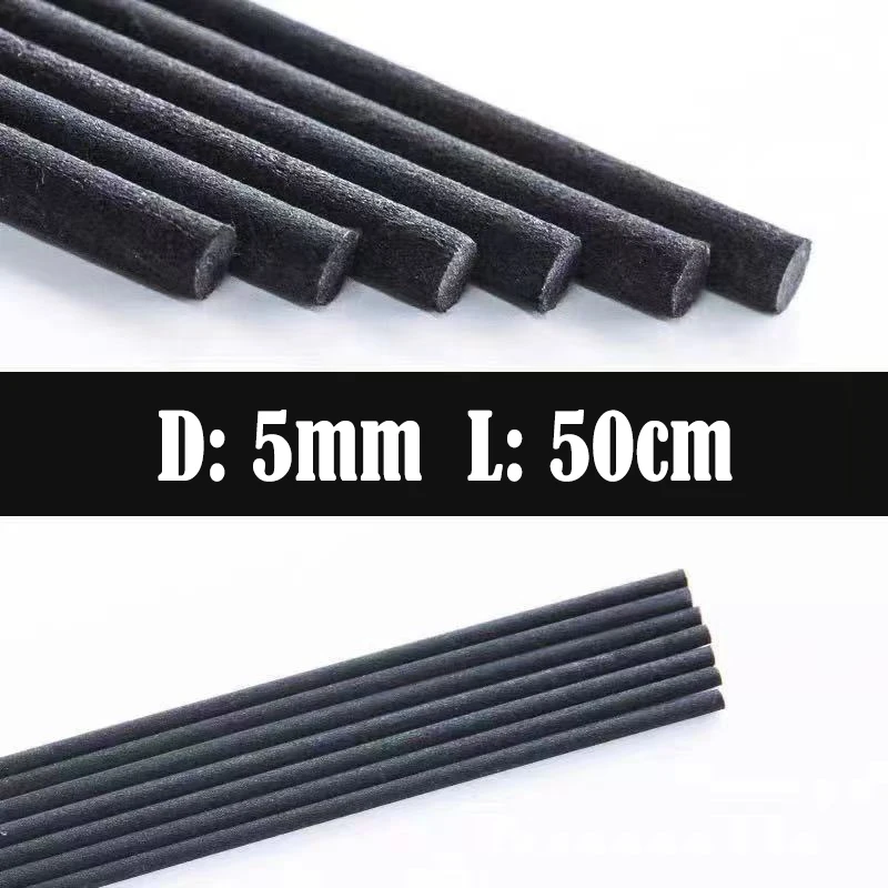 

300pcs L50cm D5mm Black Fiber Rattan Sticks Essential oil Reed Diffuser Sticks for Air Freshener Home Fragrance Oil Refill Stick