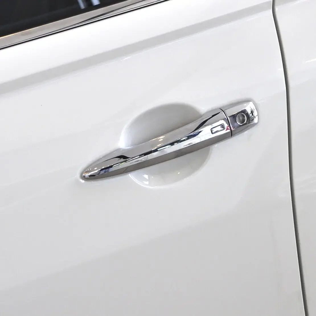 For Nissan X-Trail Rogue T33 2021-2024 Carbon Fiber Chrome Car Door Handle Cover Stickers XTrail X Trail Styling Accessories