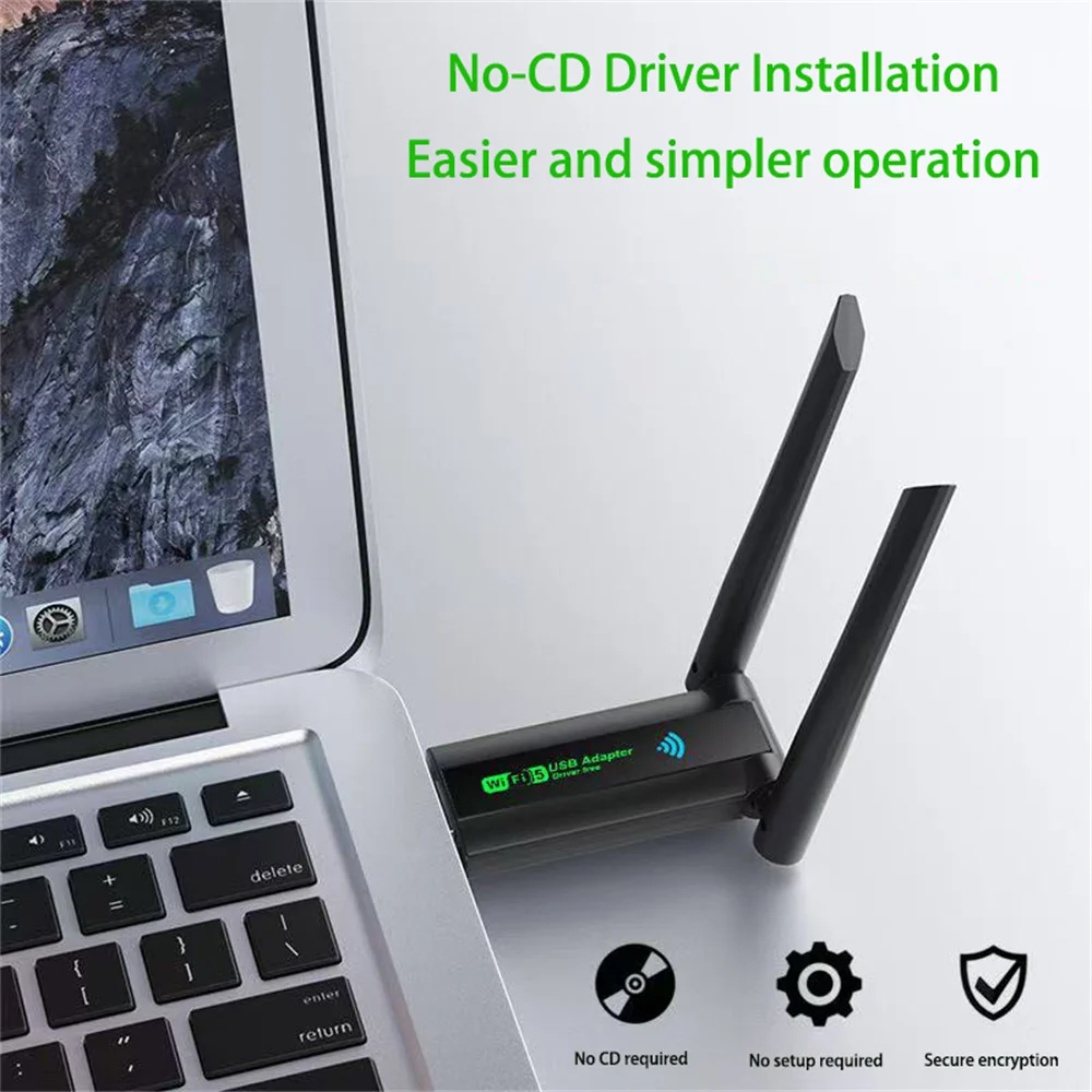 

AC1200 Wireless Wlan Lan USB3.0 Wifi USB Adapter Dongle Dual Band 802.11ac With Antenna For Laptop Desktop RTL8812