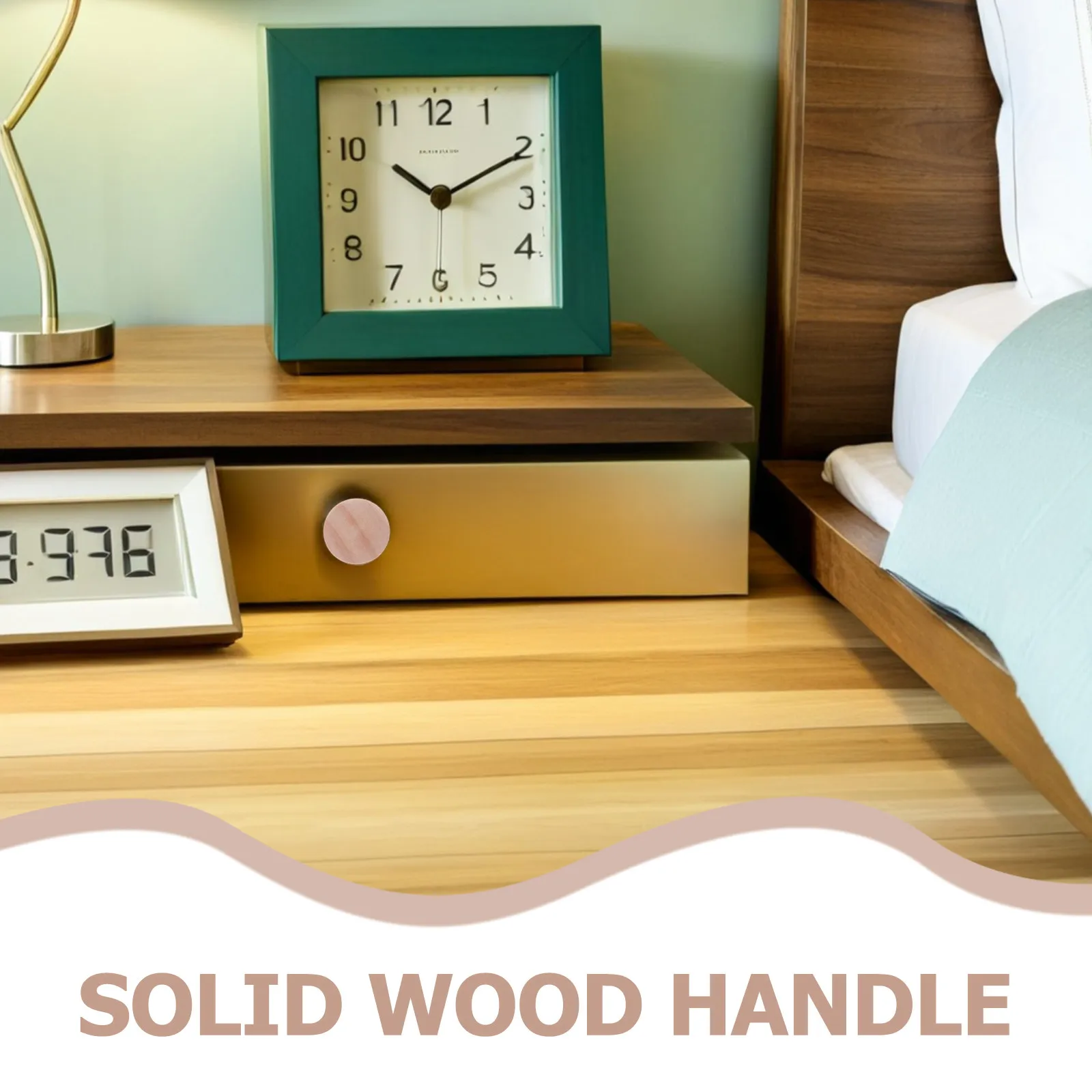 20Pcs Solid Wood Cabinet Knobs Single Hole Unfinished Wood Drawer Pulls for Kitchen Bathroom Bedroom Rustic Modern Furniture