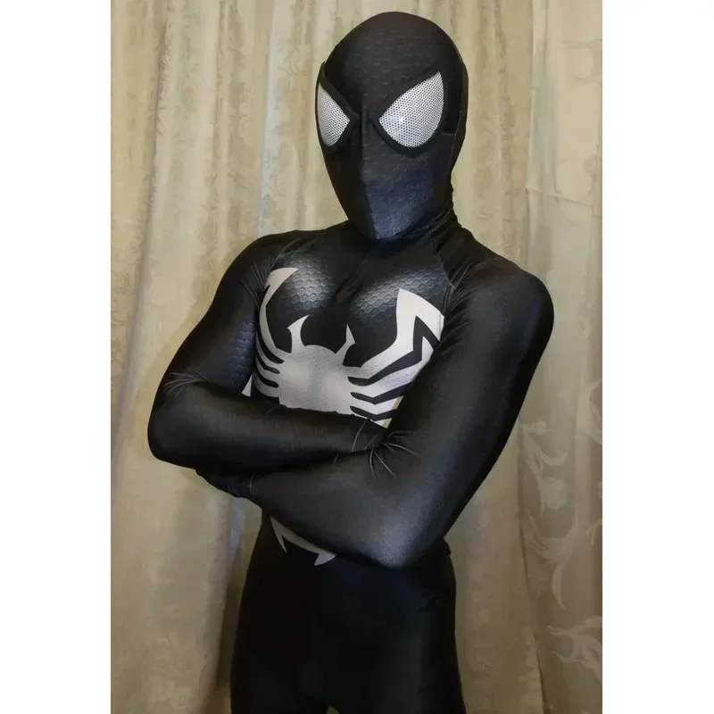 Adults Kids Black Costume Venom Symbiote 2 Spiderman Cosplay SuperHero Cosplay Zentai Men Boys Bodysuit Party JumpSuit