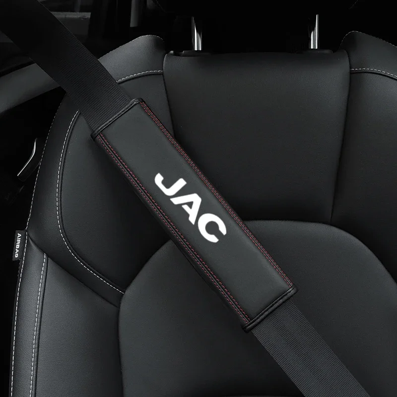 For JAC Refine J3 J2 S5 A5 J5 J6 J4 Vapour S2 T8 1pc Cowhide Car Interior Seat Belt Protector Cover For car Accessories