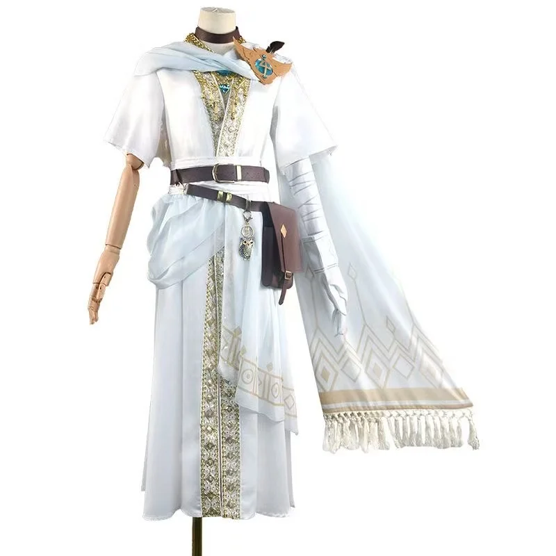 Game Identity V Eli Clark Seer The pure white prophet under the truth cosplay suit Halloween Party Event COS Christmas Gift