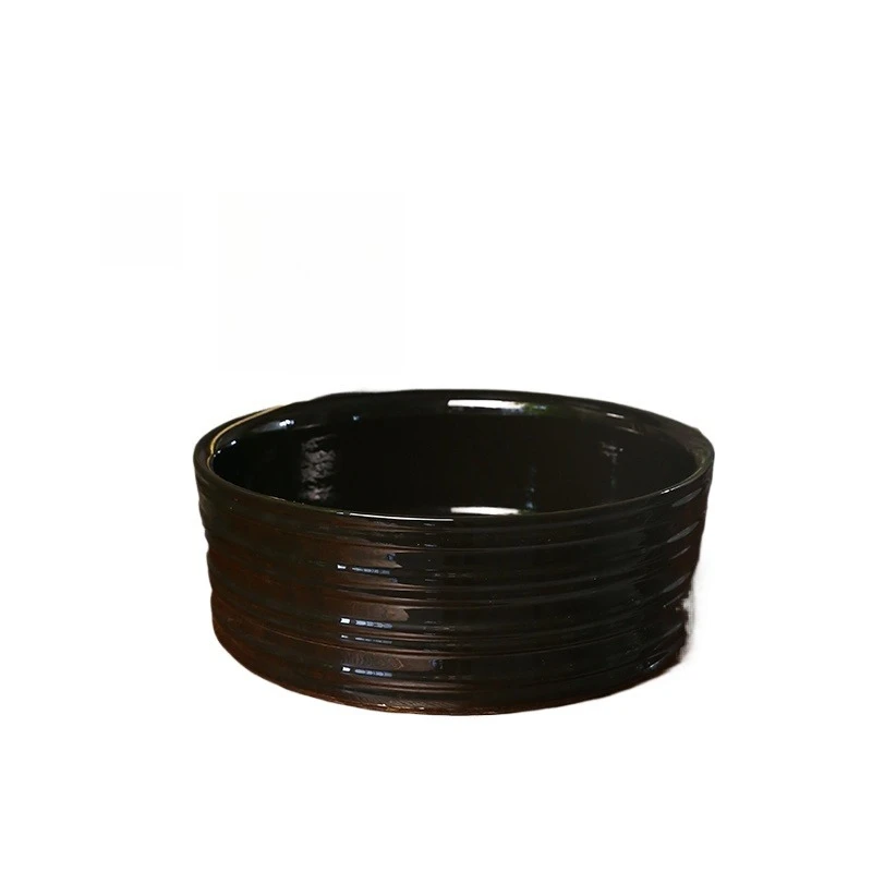 

Metal glaze retro blue and white countertop basin hotel bathroom washbasin household light luxury washbasin