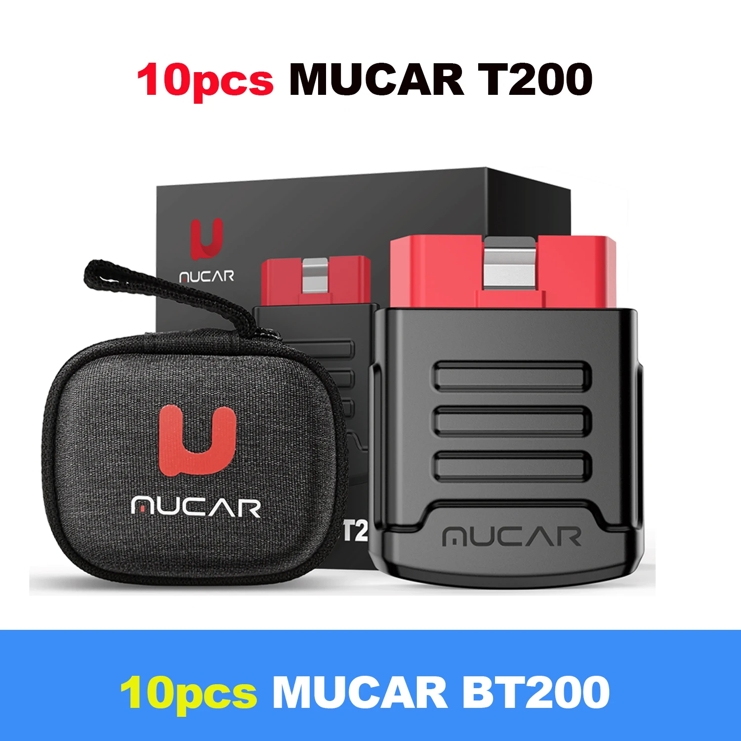 10-100pcs MUCAR BT200/BT200 Pro OBD2 Diagnostic Tool Full System Diagnose Bluetooth OBD2 Code Reader Scanner for All Car