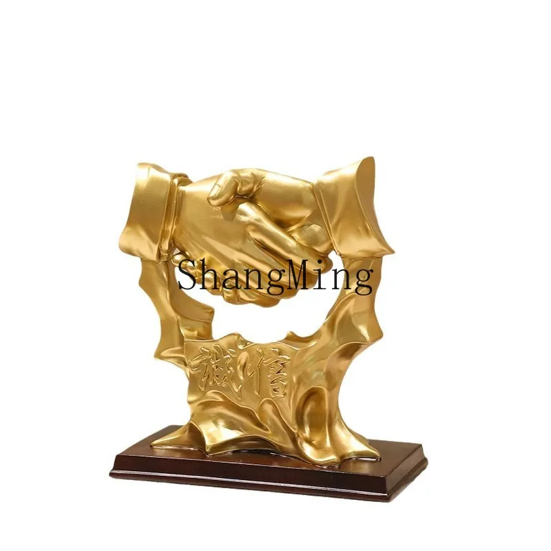 

PYH Integrity Hand Desk Cabinet Ornament Living Room Front Desk Decoration Office Background Crafts Opening Gift