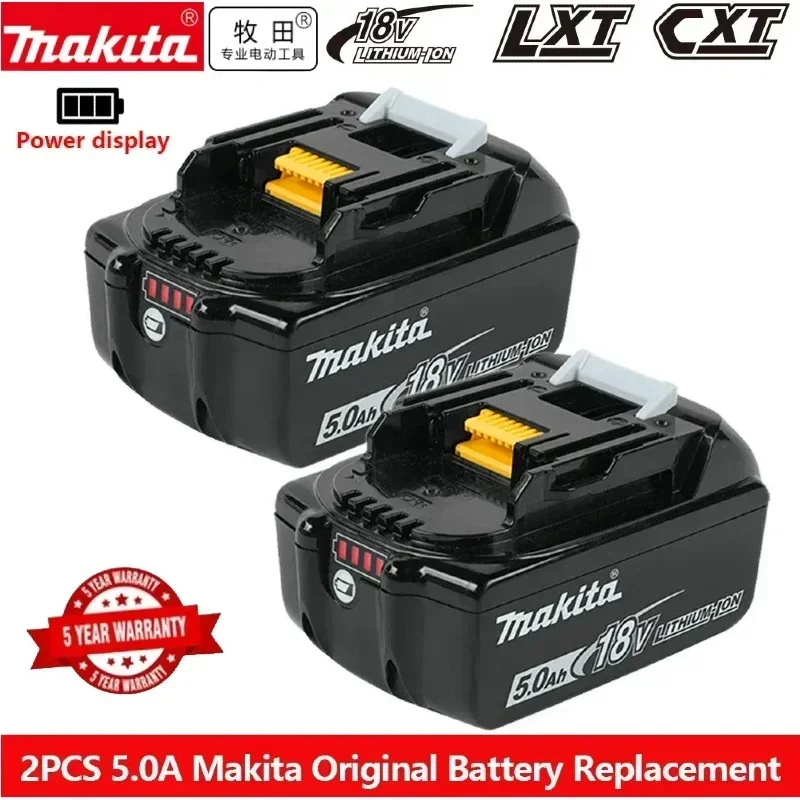 

100% Original Makita Rechargeable Power Tool Battery, Replaceable LED Lithium-ion, 6.0 Ah 18V LXT BL1860B BL1860BL1850 BL1830