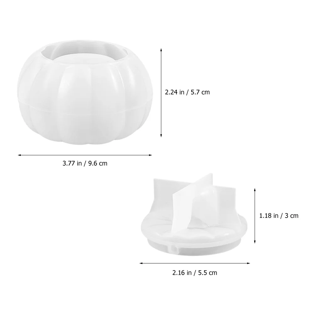 

2Pcs Silicone Pumpkin Jar Mold Box Lid Casting Mold Halloween Storage Container Candy Box Molds Lightweight Casting Molds