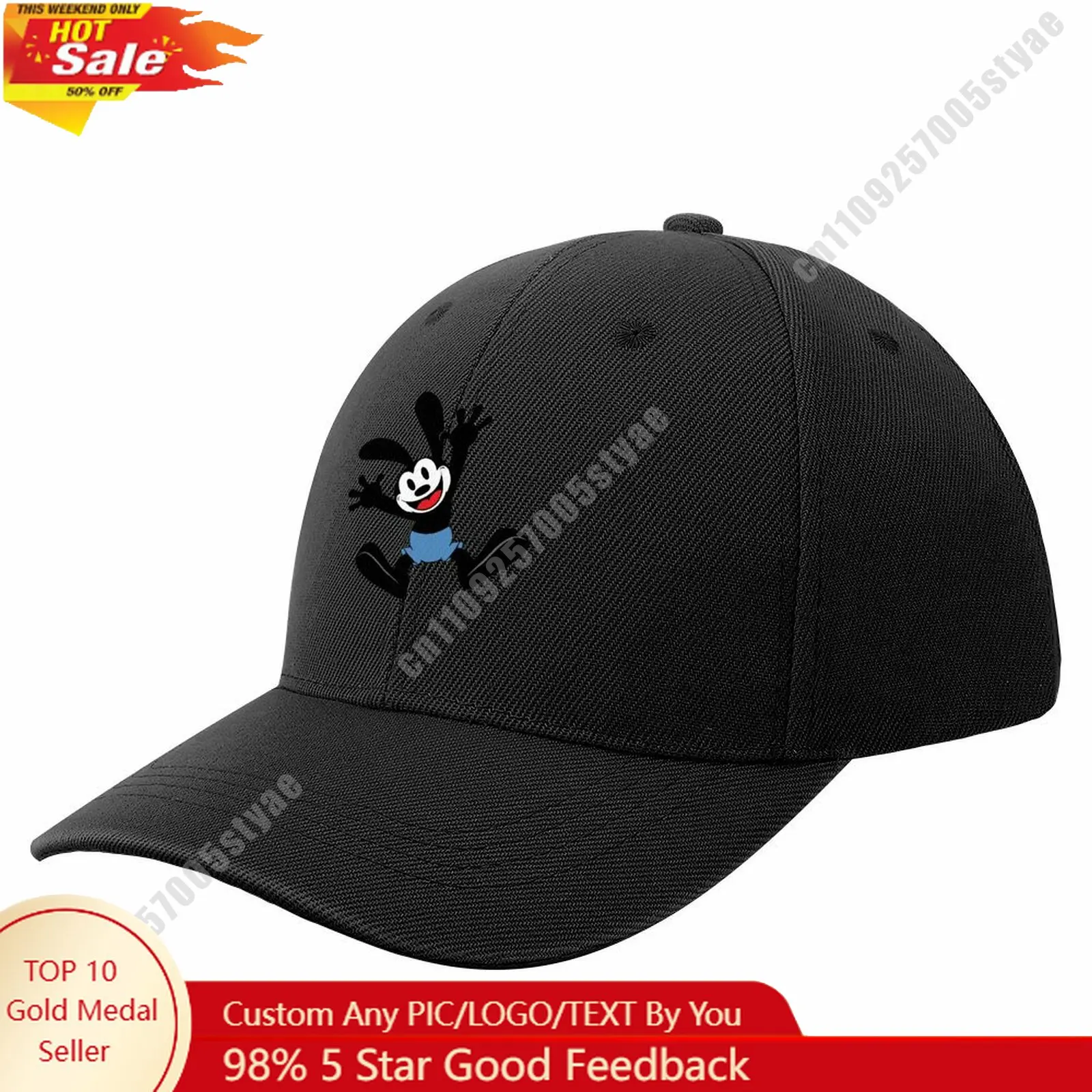 

Oswald Baseball Cap Disney Licensed Customizable Your DIY Design Upload Images Text Baseball Hat Holiday Birthday Gift