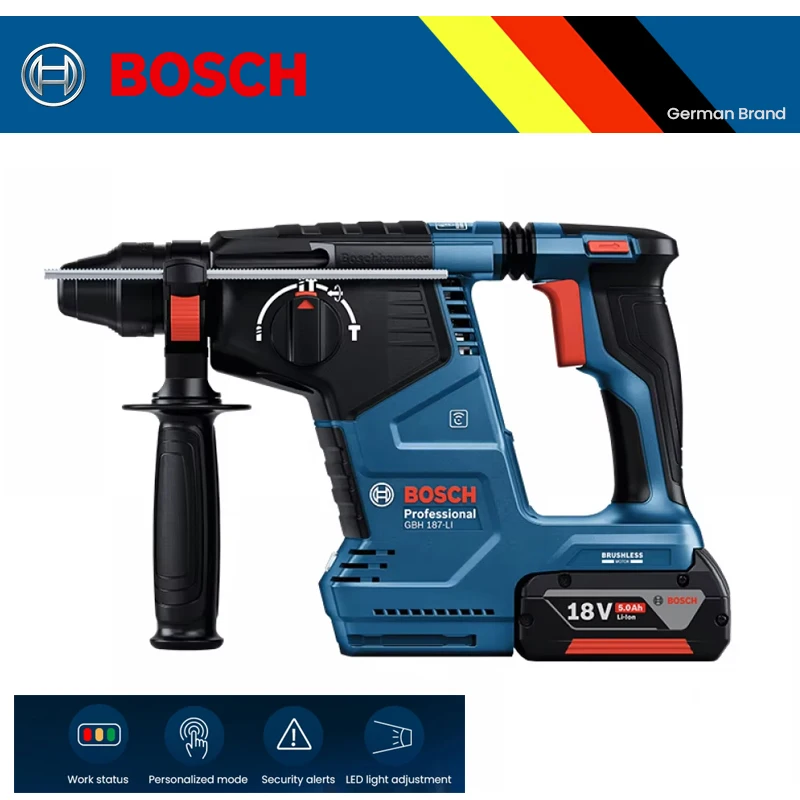 

Bosch GBH 187-LI Corless Rotary Hammer Intelligent APP Control Electric Hammer Bare Machine without Battery
