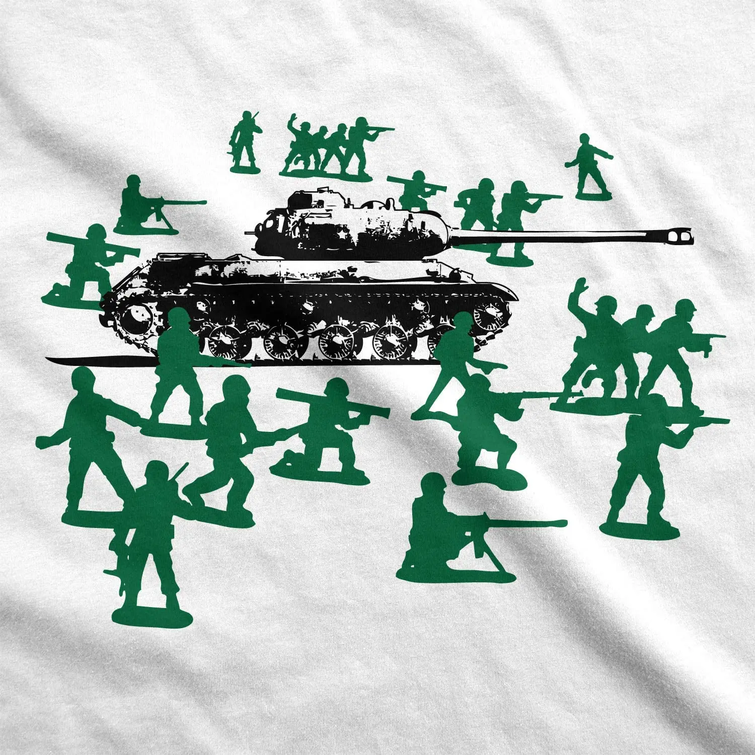 Crazy Green Army Panzer Men T Shirt Vintage Funny Shirts Military Novelty Tee size S-3XL 100% Cotton