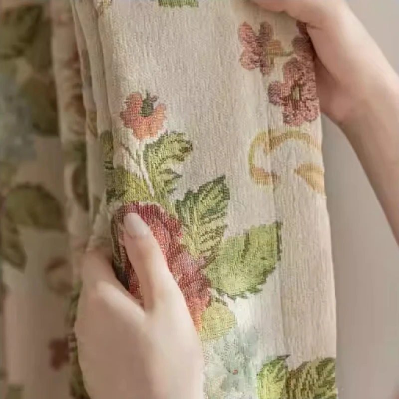 

Американские утолщенные шторы из синели с жаккардовым узором и эффектом затемнения для гостиной, спальни и балкона