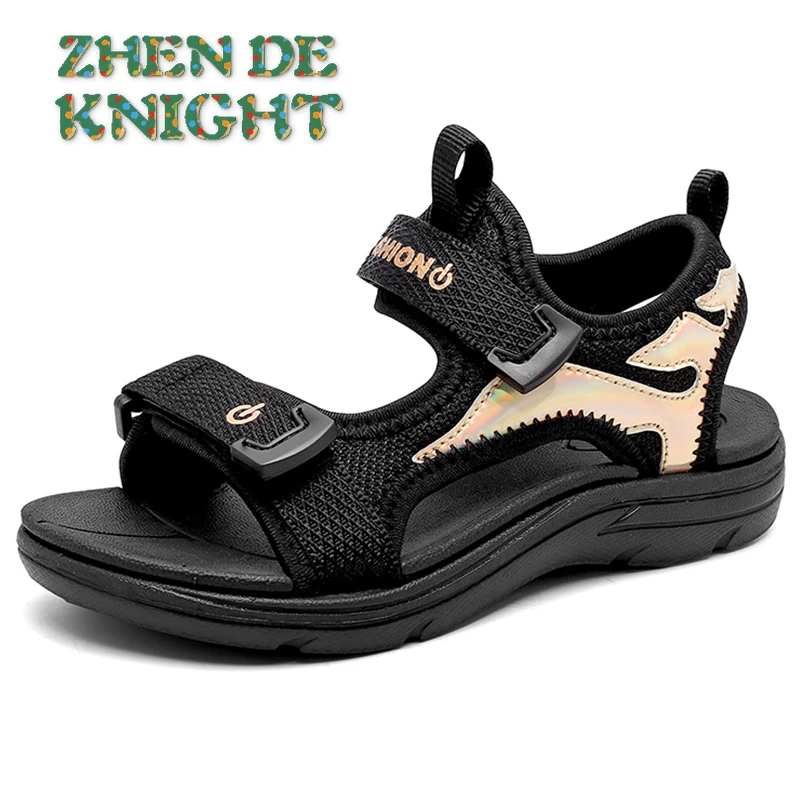 Phong Cách Mới Giày Sandal Trẻ Em Ngoài Trời Đi Bộ Giày Mùa Hè Bé Trai Chống Trơn Trượt Giày Đi Biển Kid Thoải Mái Mềm Mại EU Size 28-38