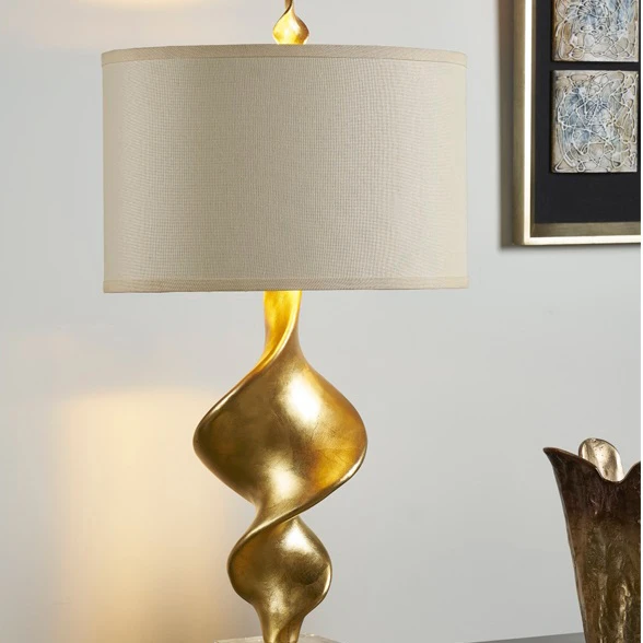Table lamp golden minimalist art living room decorative table lamp