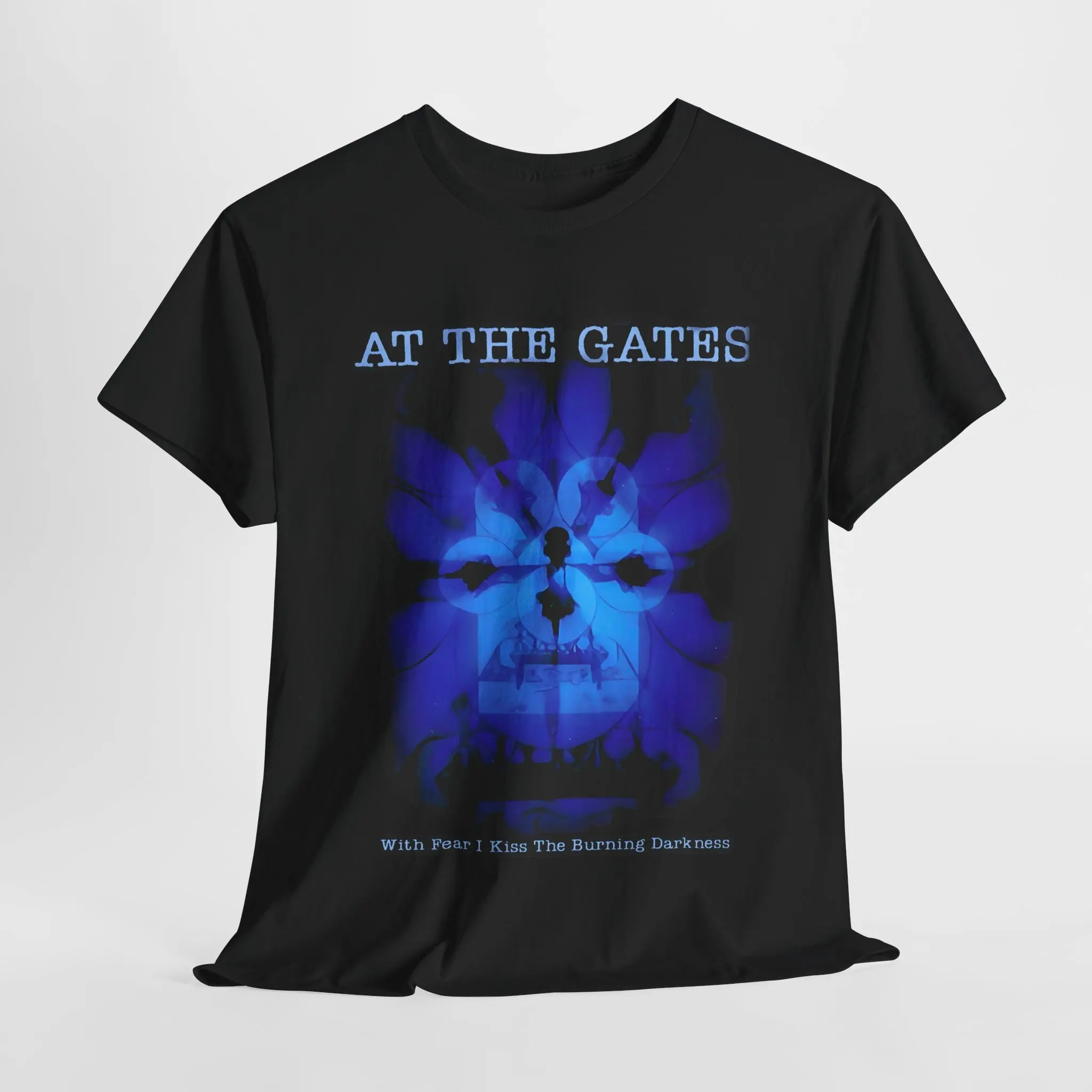 At The Gates With Fear I Kiss Burning Darkness Band Album T shirt Metal Rock Music sizes S 5XL unisex heavy cotton tee