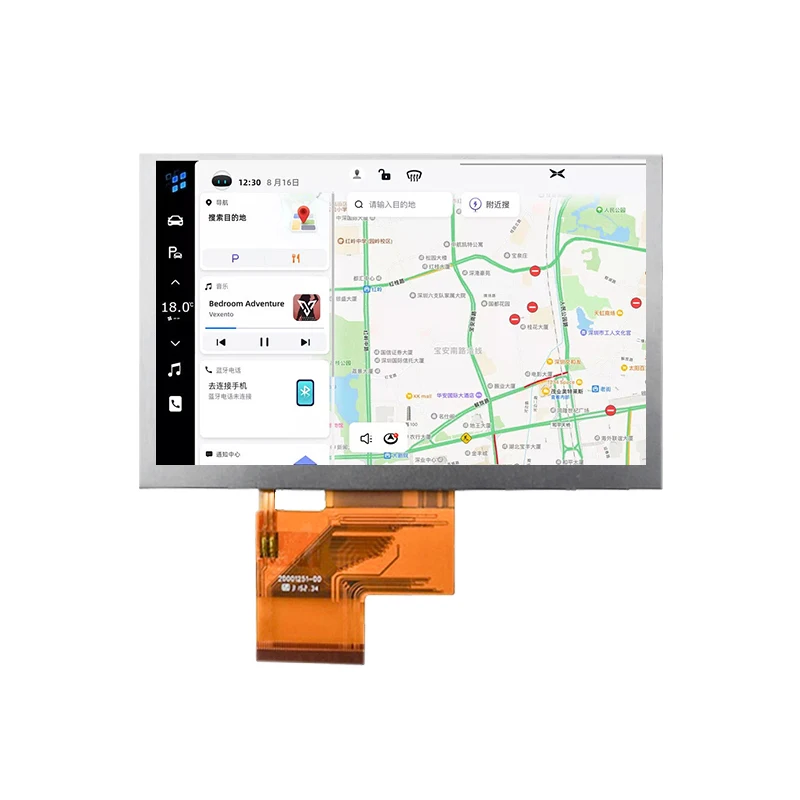 5 Inch 50 Pins HD LCD TFT GPS LCD Screen Panel 800x480 EJ050NA-01G Touch Screen For Fiat Car Monitor Audio Radio Sounds Systems