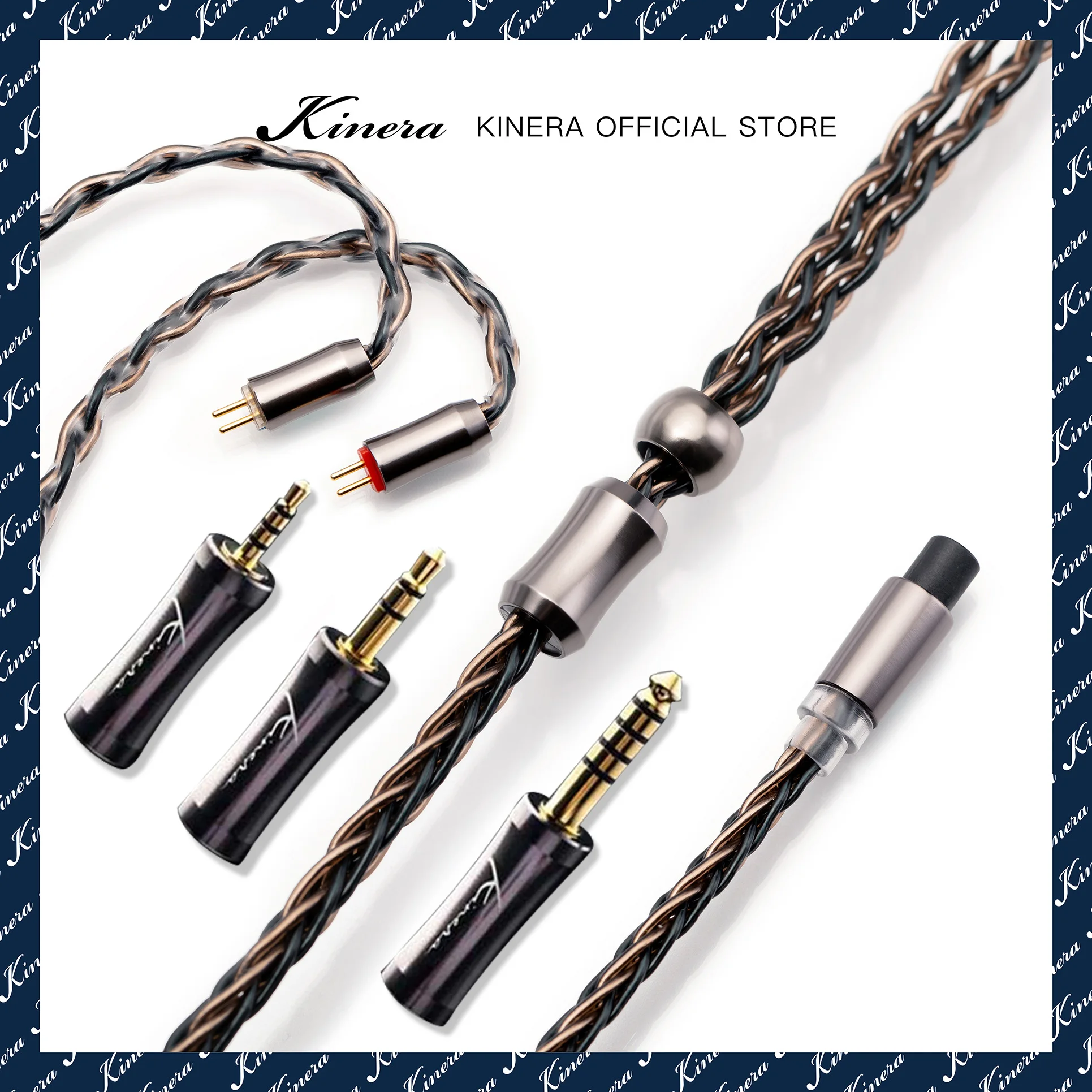 Kinera Leyding Modular 3in1 HIFI Earphone Upgrade Cable 8Core Silver Plated Copper 2.5+3.5+4.4mm Plug 0.78 2pin/MMCX Connector