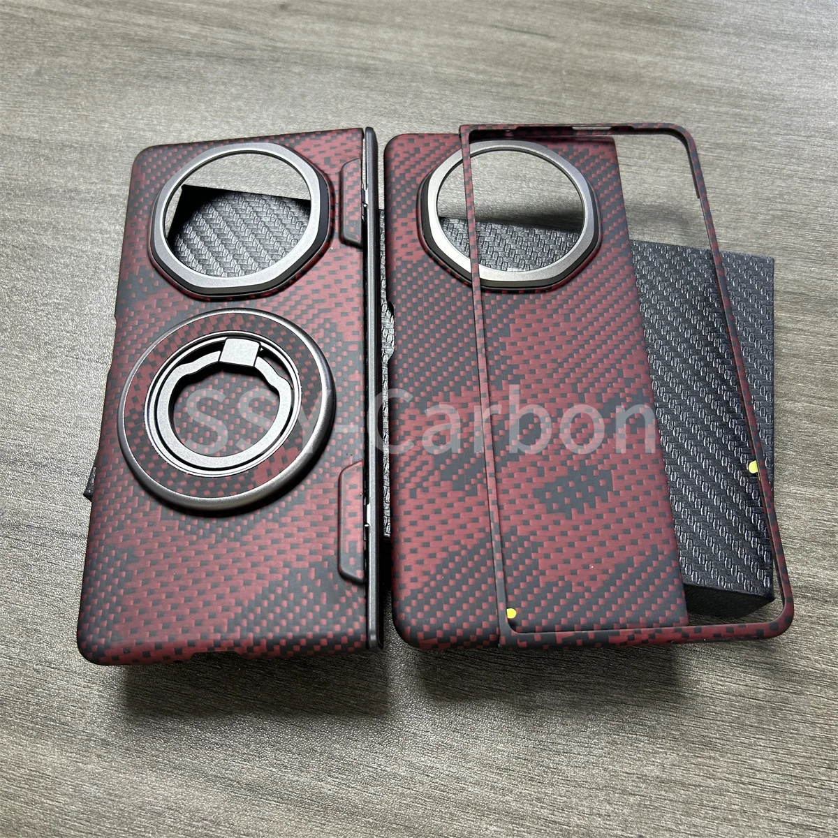 

Real Carbon Magsafe Case for Honor Magic V3 Carbon Fiber Magsafe Aramid Anti-explosion magnetic ring desktop holder