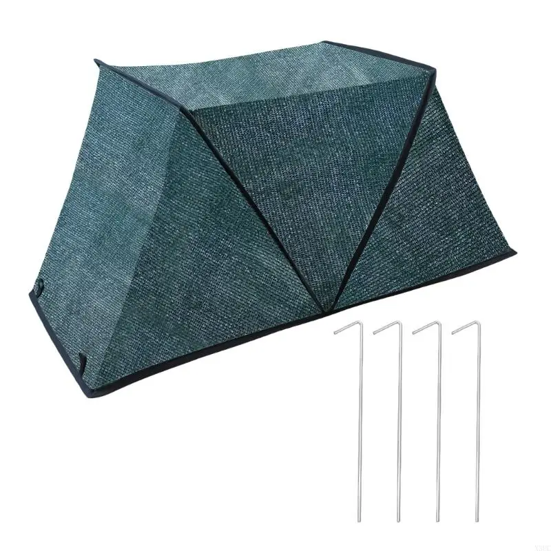 Foldable Plant Cage with Ground Stakes Raised Bed Cover Net for Plant X3UC